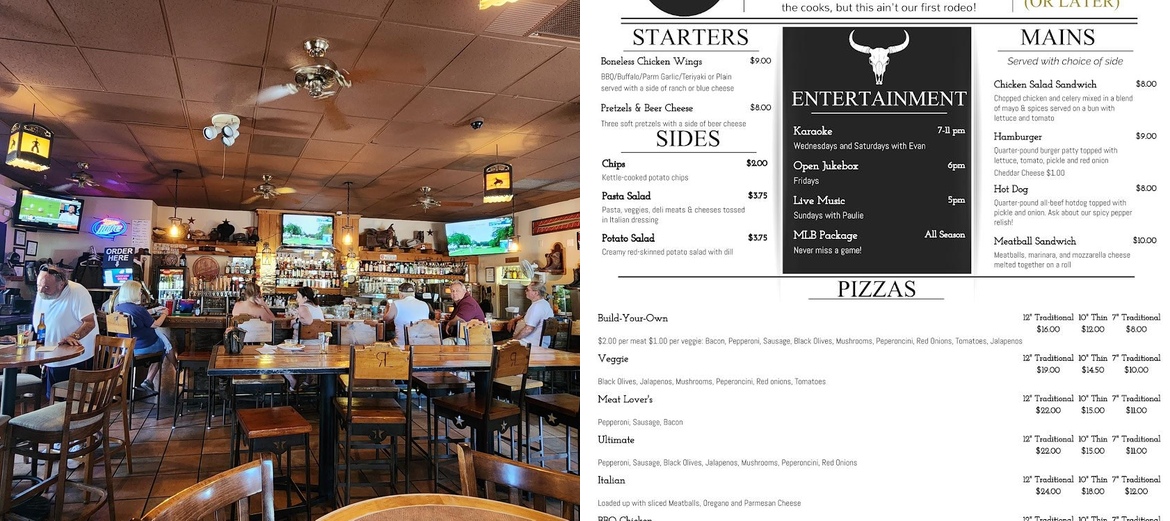 Rodeo Lounge Menu